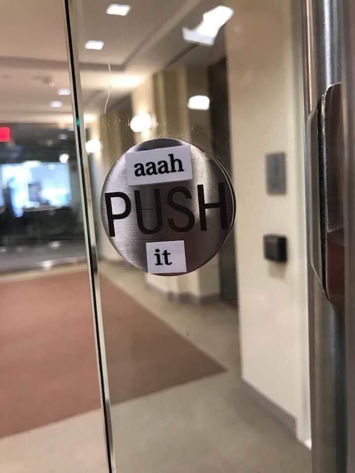 On a friends office door.