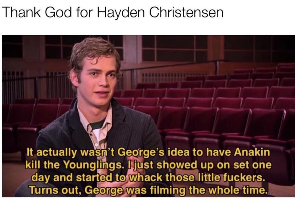 Thank God for Hayden Christensen