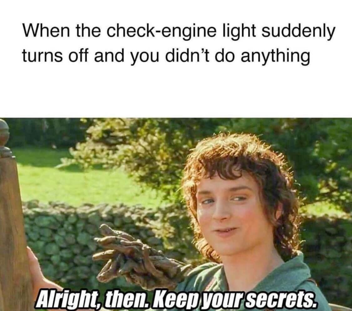 Check "check engine light".