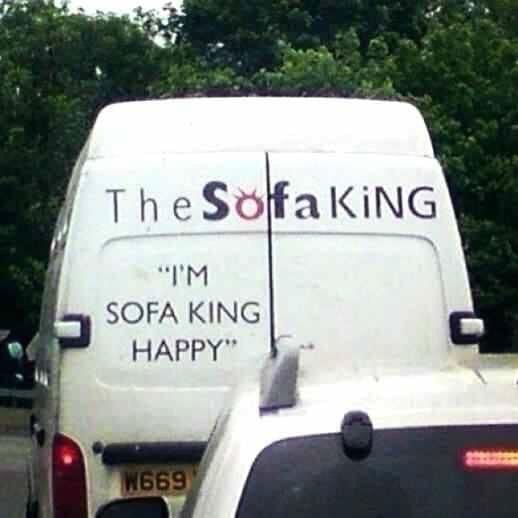 Sofa king happy