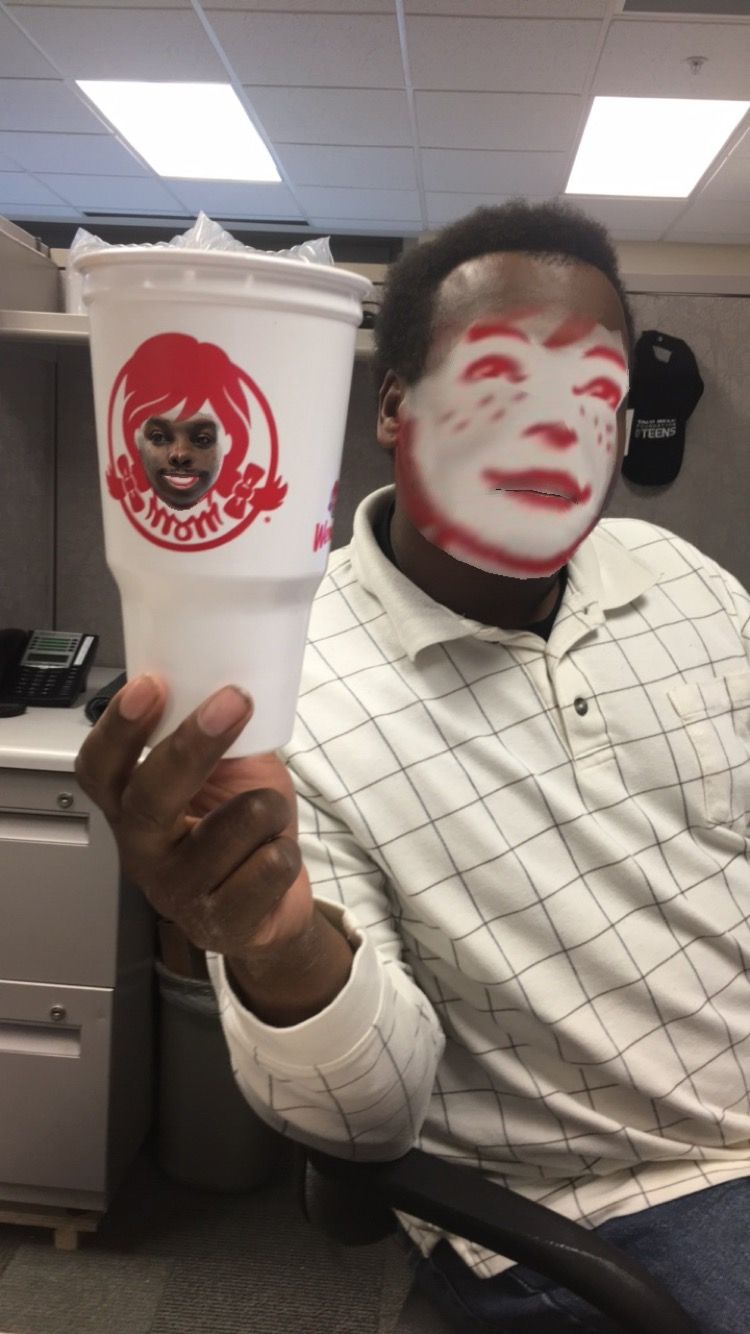 Friend faceswapped with a Wendys cup. Results better than expected.