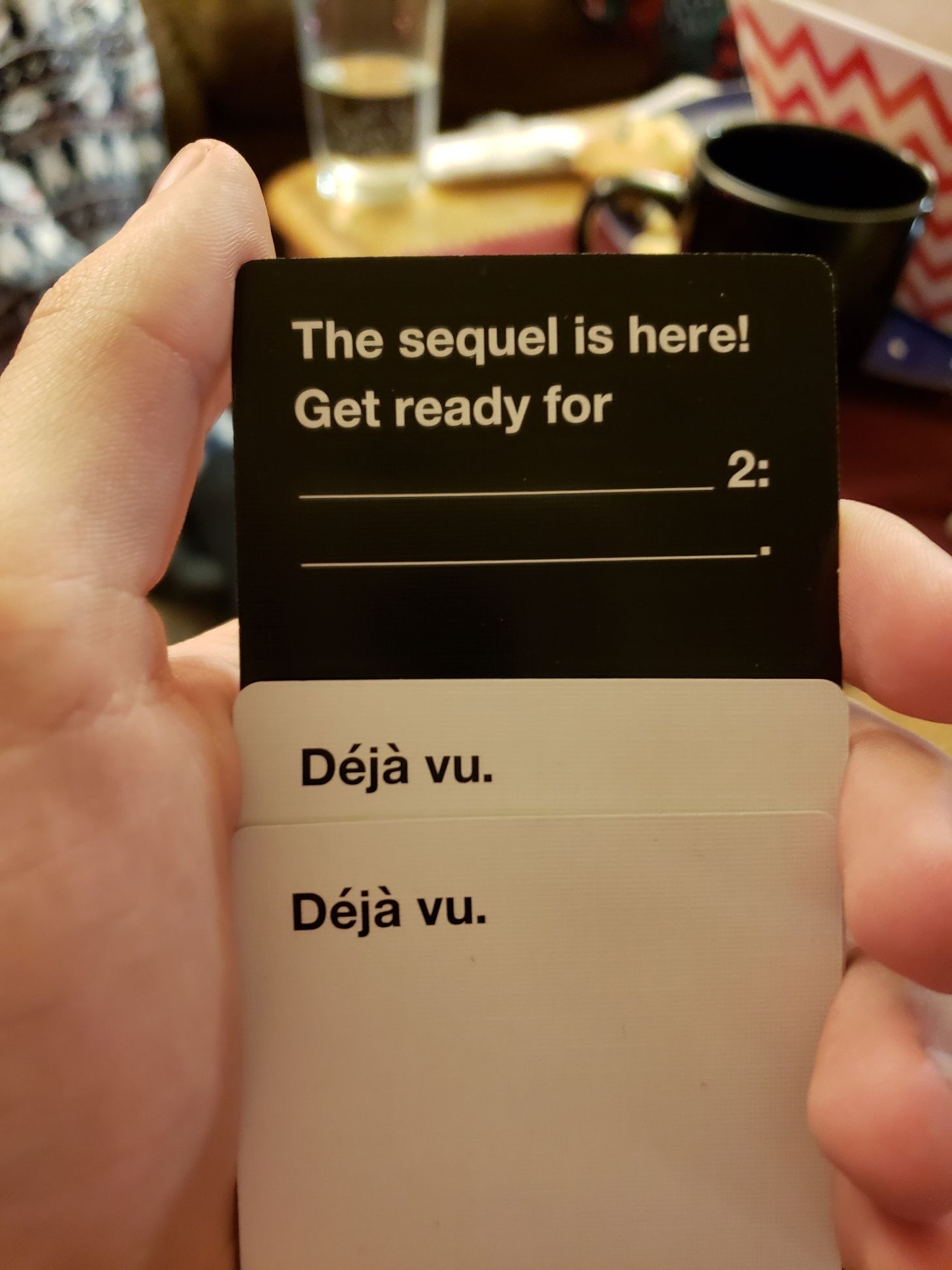 Got lucky with the draw during Cards Against Humanity