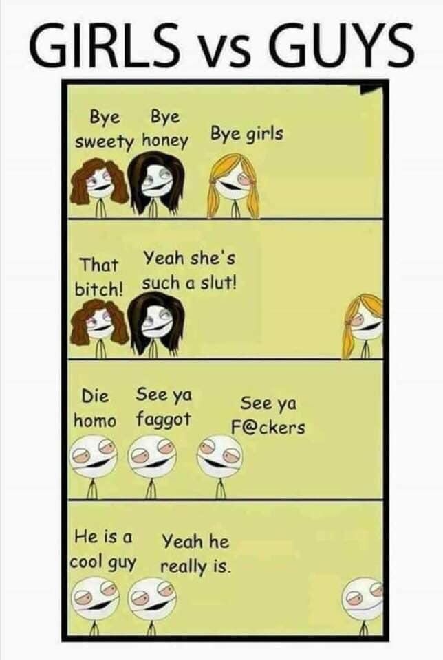 Girls vs guys.