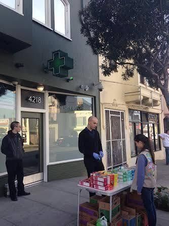 Girl Scout sells 170 boxes of cookies outside Marijuana Dispensary.