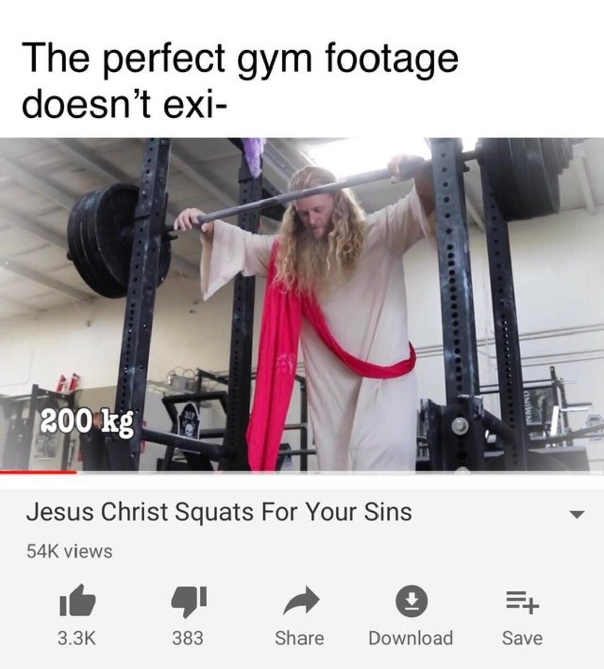 Jesus re-racks the weights