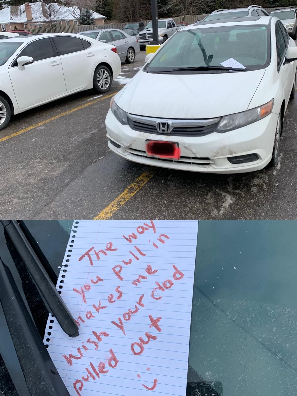 The most Canadian way to deal with a double parking idiot