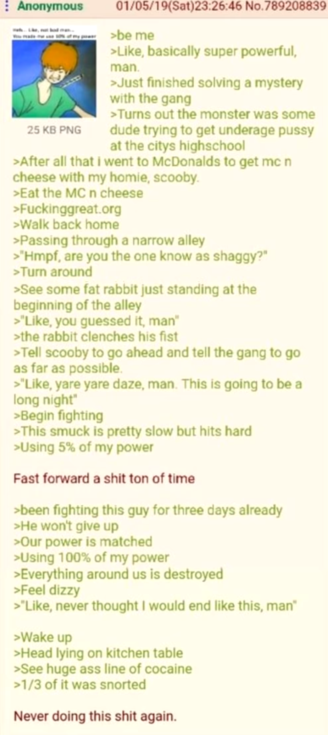 this is where shaggy gets his power from