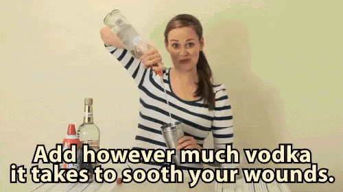When you turn all emotional while you're drunk.