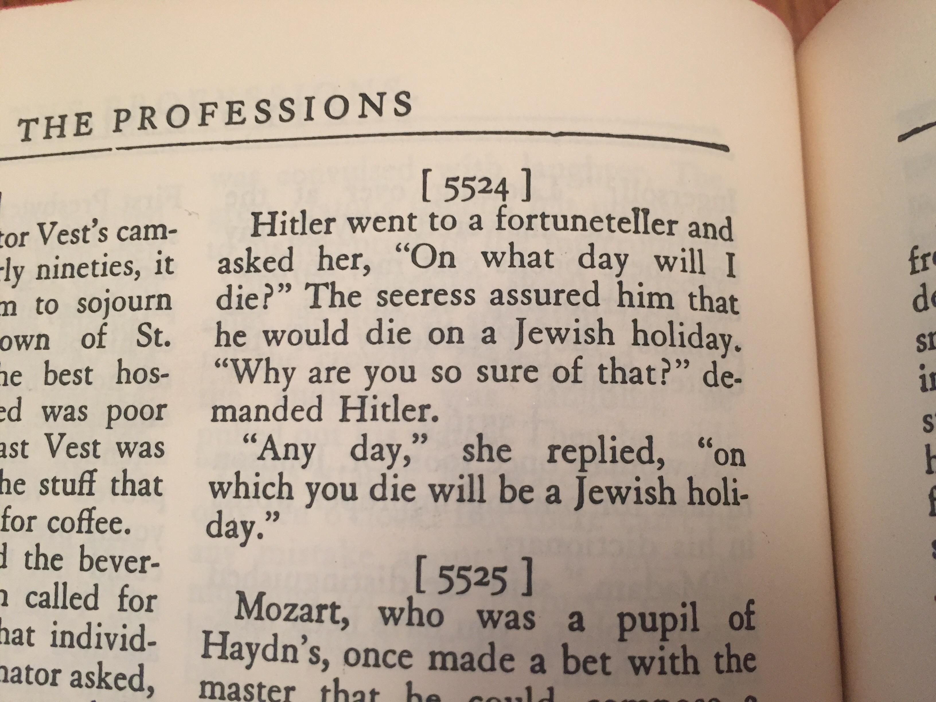 This is a joke book from 1940, and this has got to be the best joke in the entire book.