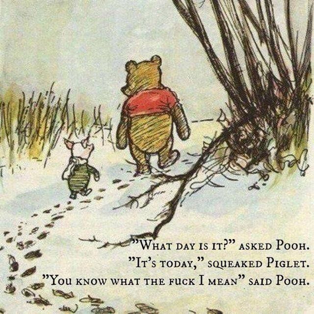 Pooh and Piglet have deep thoughts.