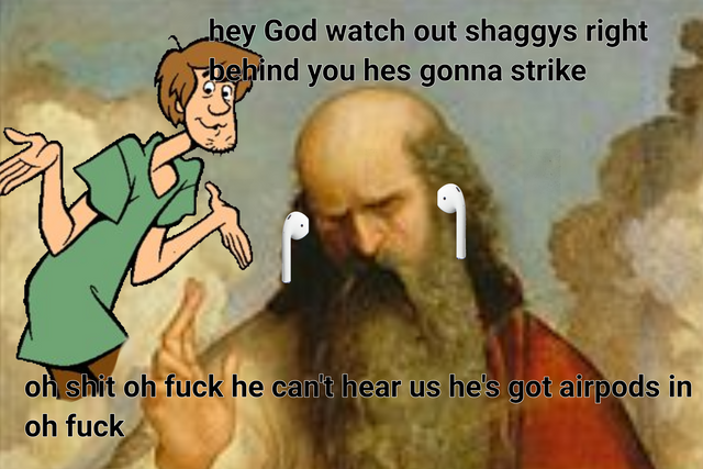 shaggy doesn't need to sneak attack him tho