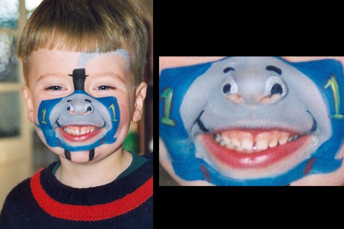 Some interesting face paint I had done as a child