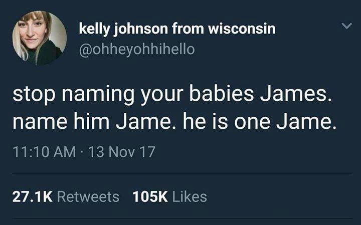 my name is jame