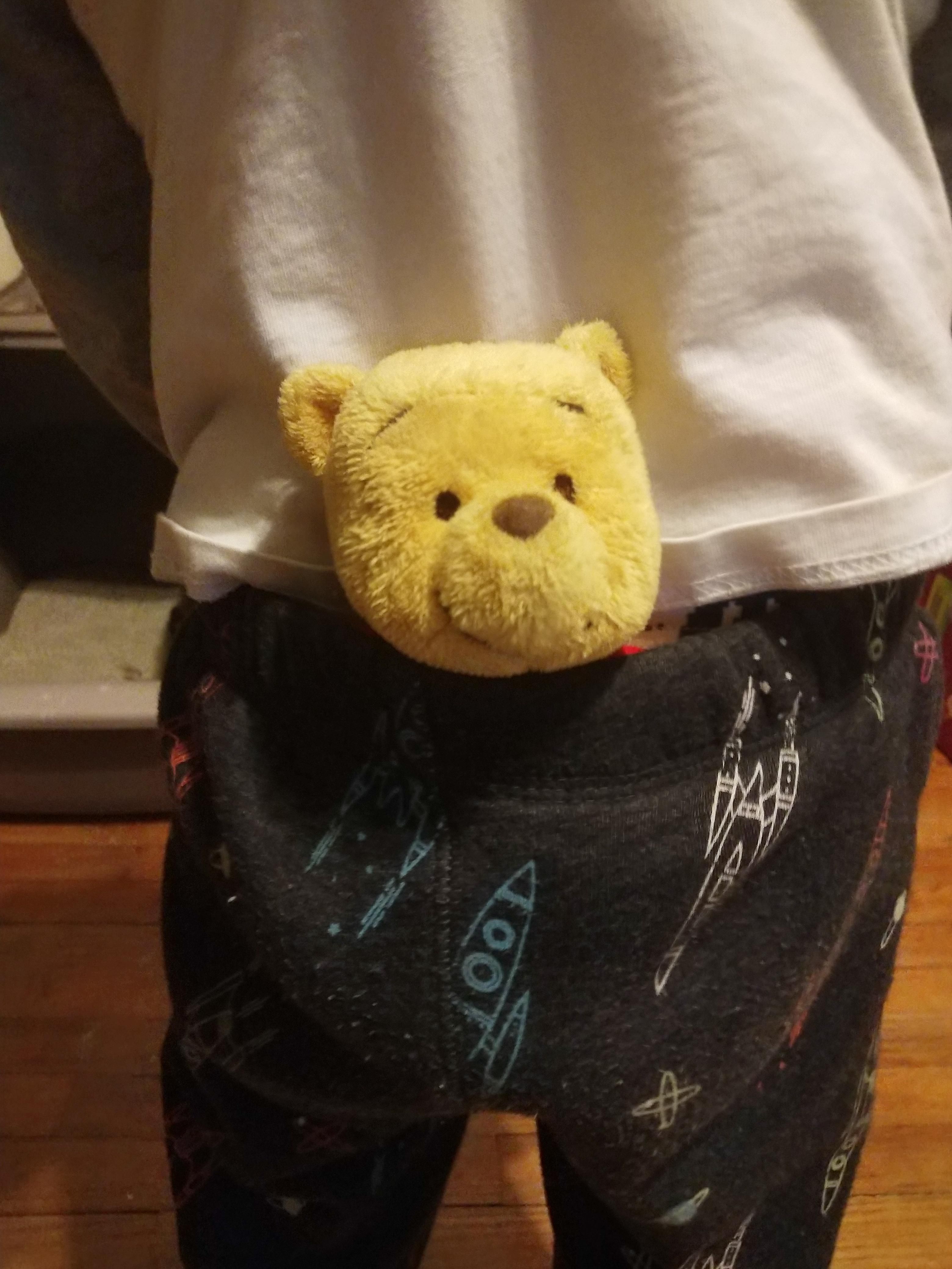 Our kid just caused a family panic by running into the room and telling us he had Pooh in his pants.