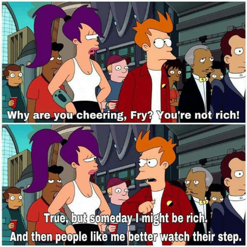 You're not rich!