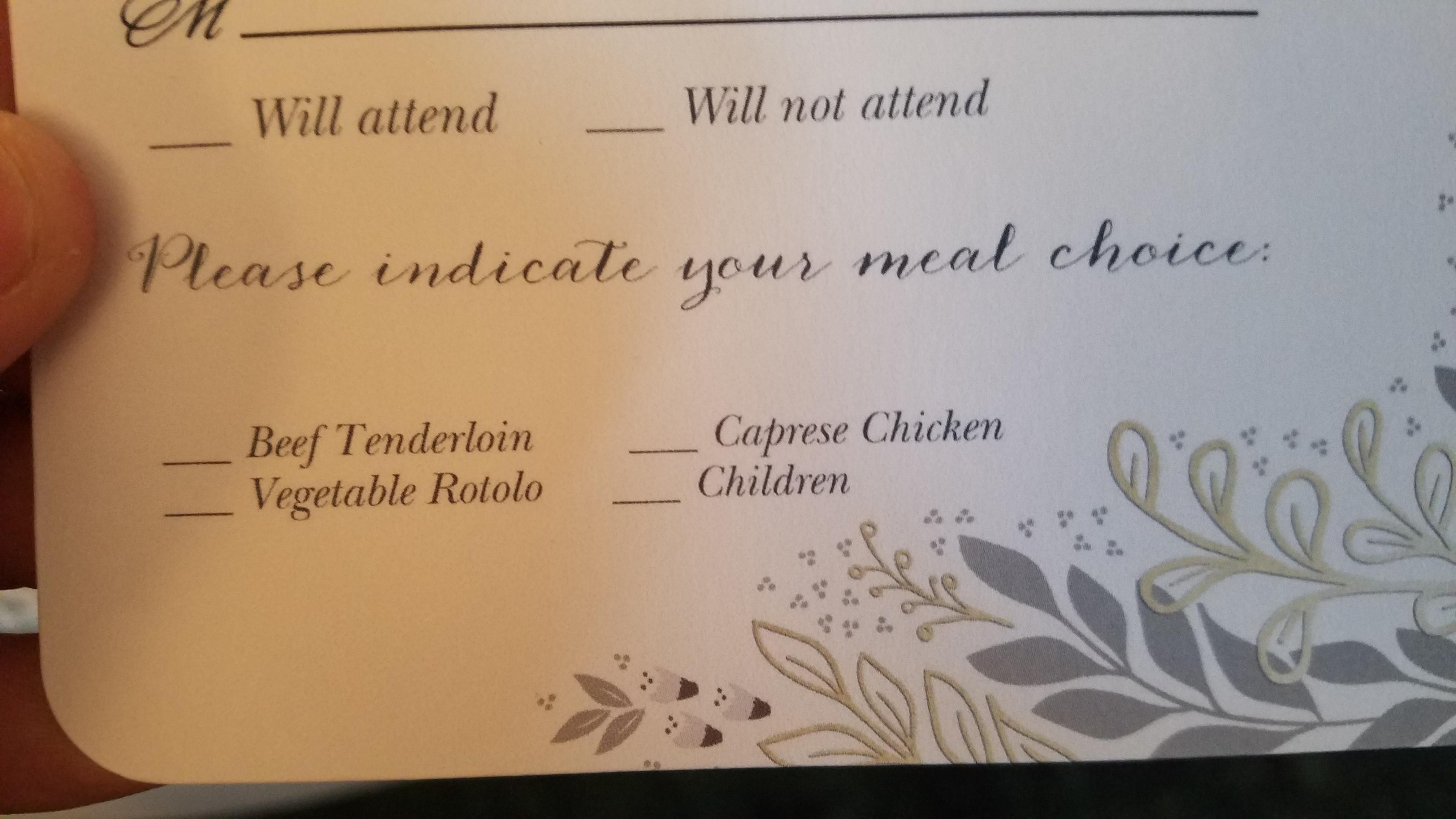 An Interesting Menu for my Family's wedding