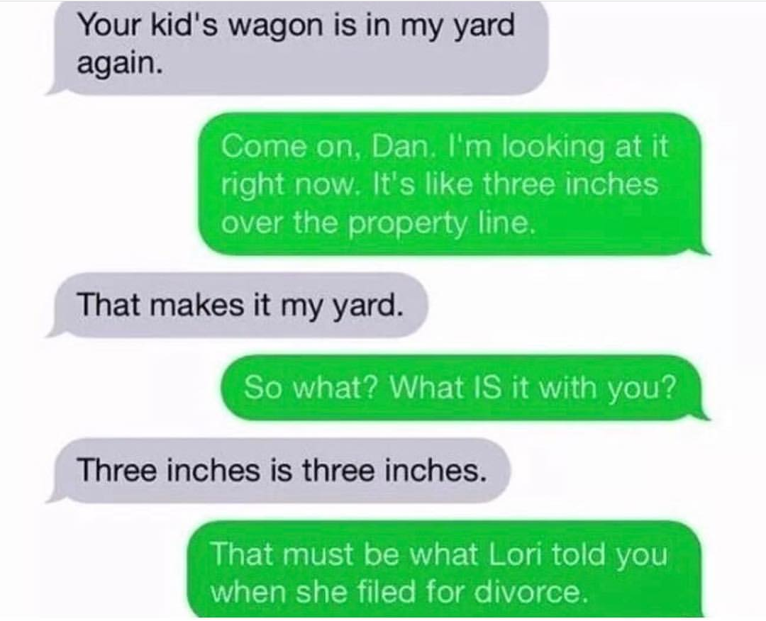 Three inches is three inches...