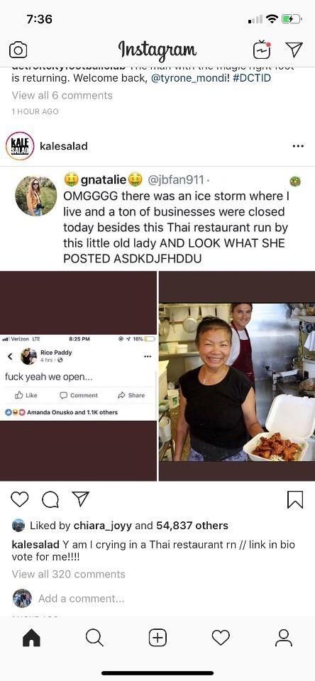 The lady who runs our local Thai joint is a boss