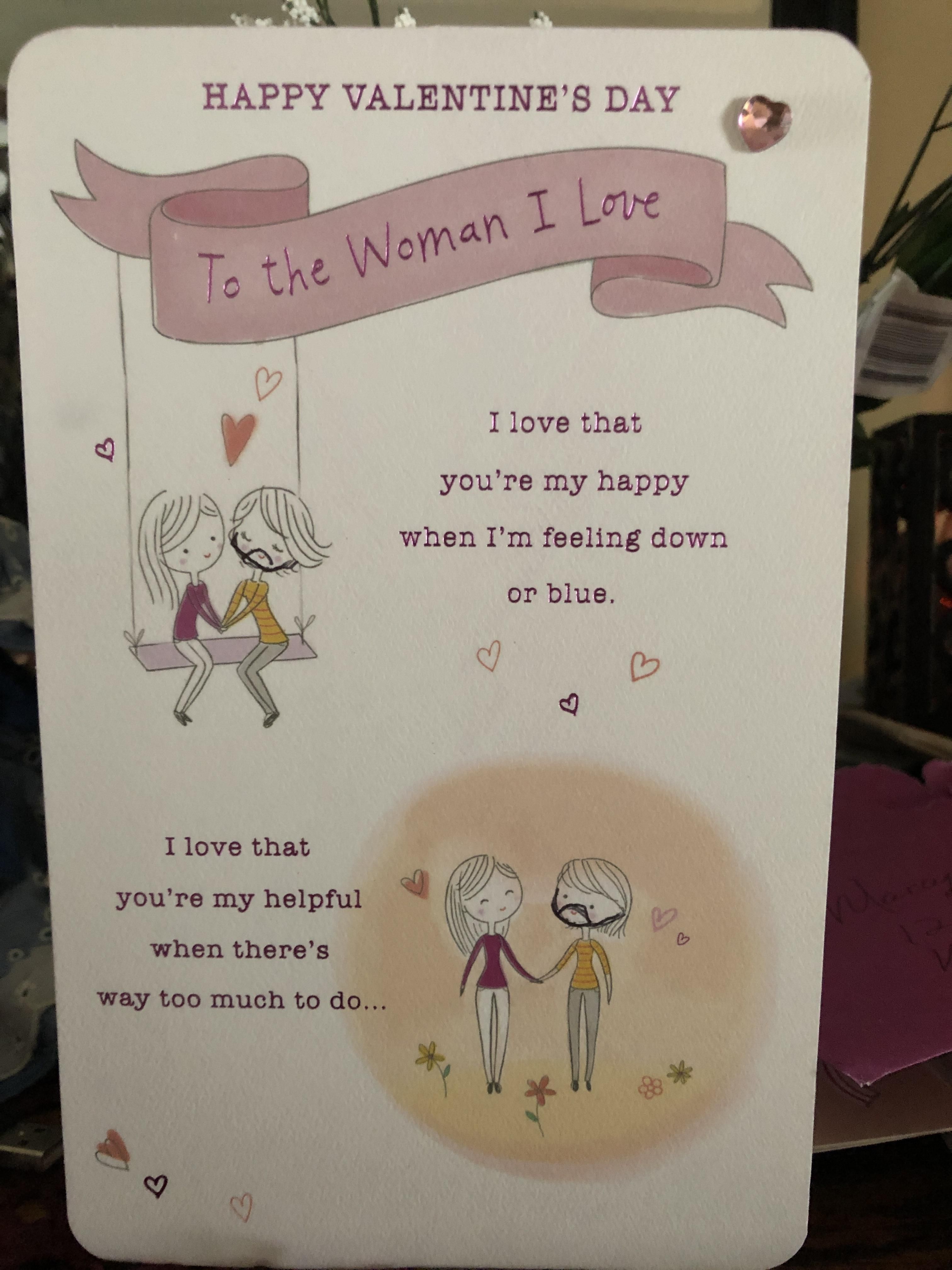 My dad accidentally bought a same sex Valentine’s Day card and instead of getting another card, he drew a little beard on one of the women.