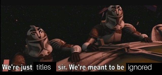 Not to me