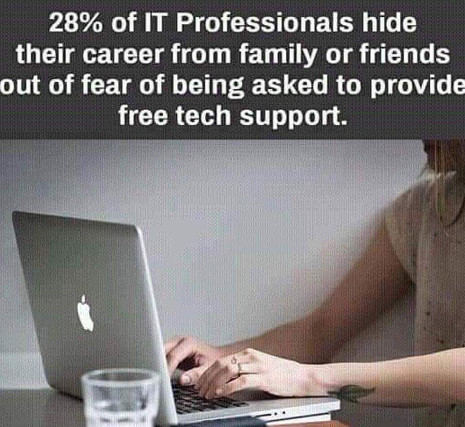 Who else has been providing free tech support to family and friends since ages?
