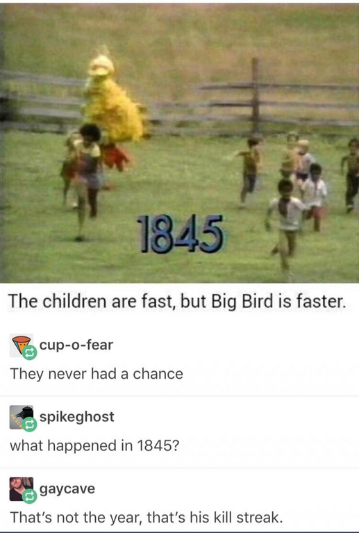 Would You Rather Fight a Big Bird or 200 Children?