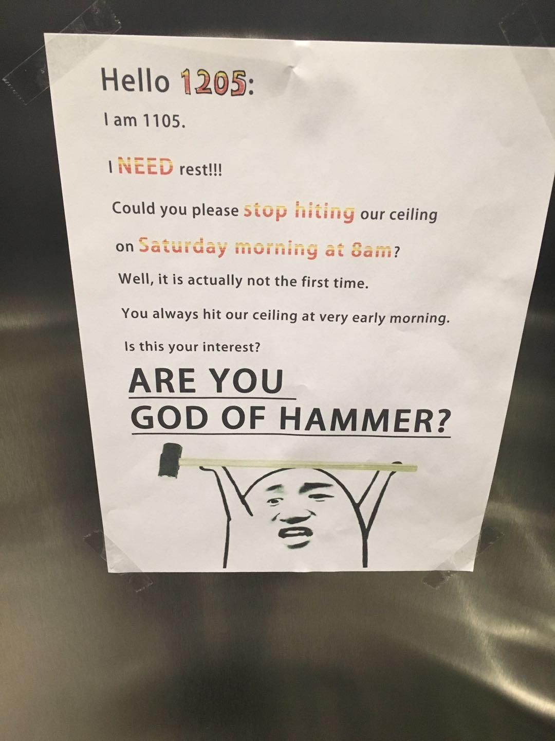 Saw this in my apartment elevator