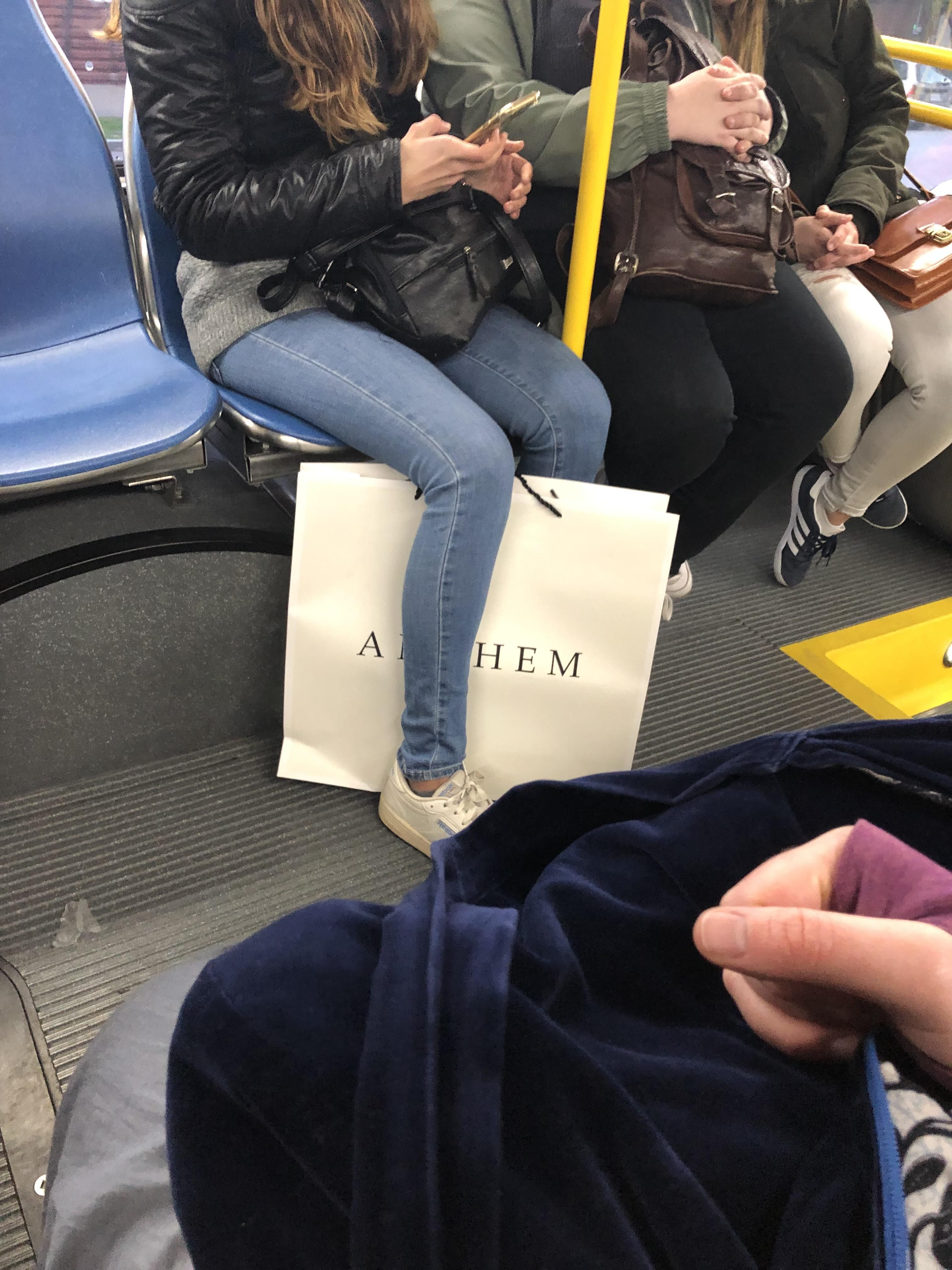 This bag on the bus was low-key trying to get my attention