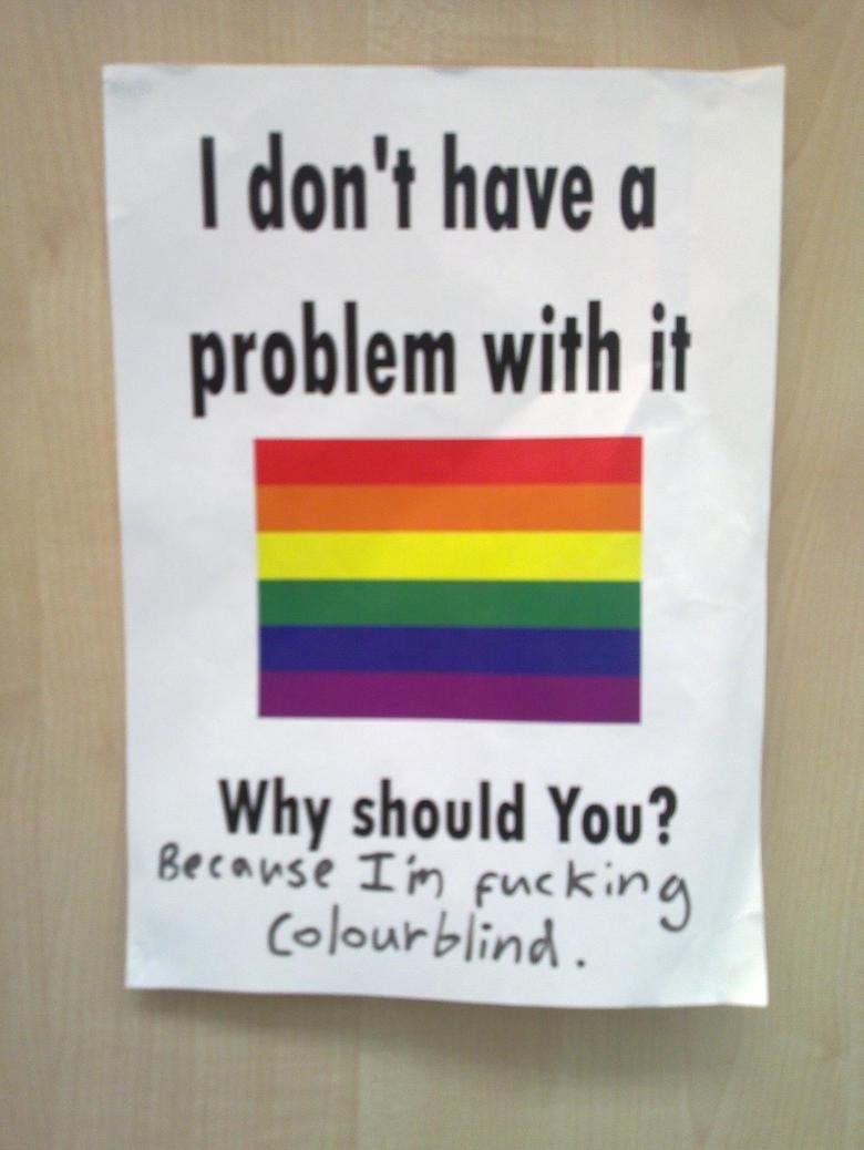 Colorblind homophobe