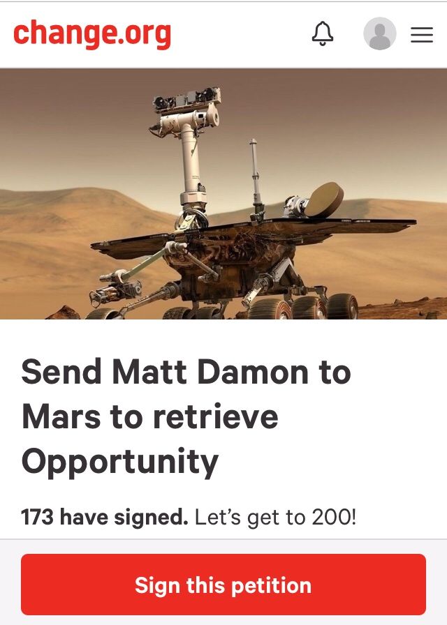 Finally, a meaningful petition!