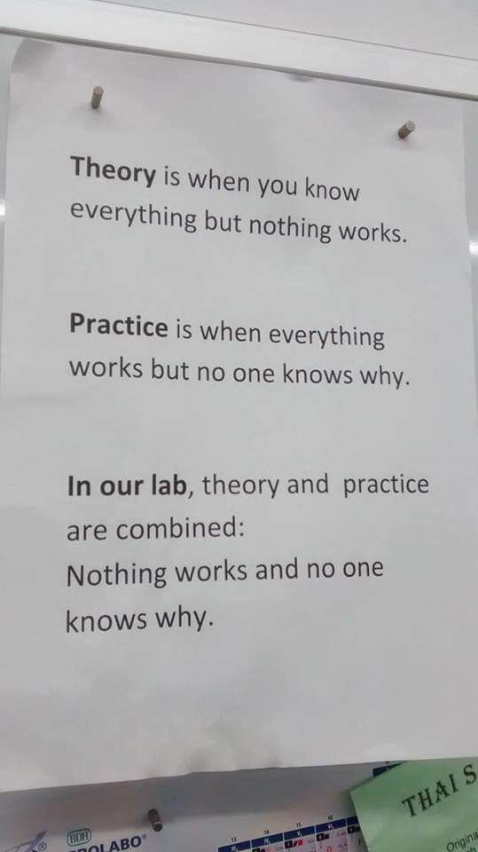 Nothing really works in my lab