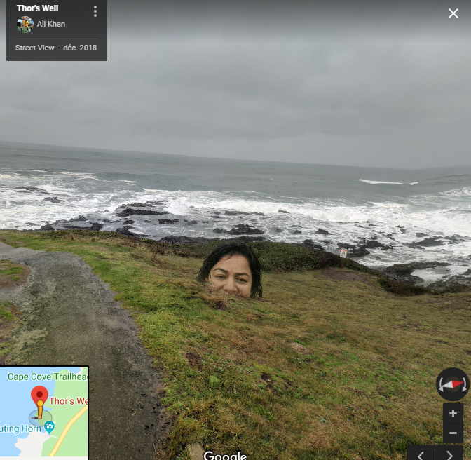 I found an alive easter island head on Google maps