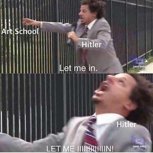 the jews played themself when they didn't let him into the art school