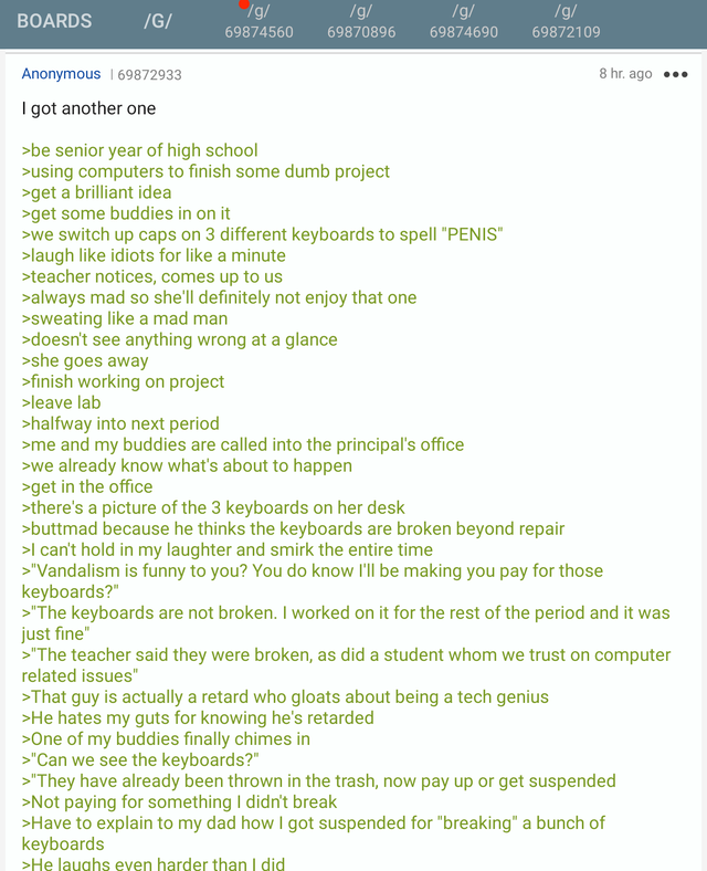 Anon at school