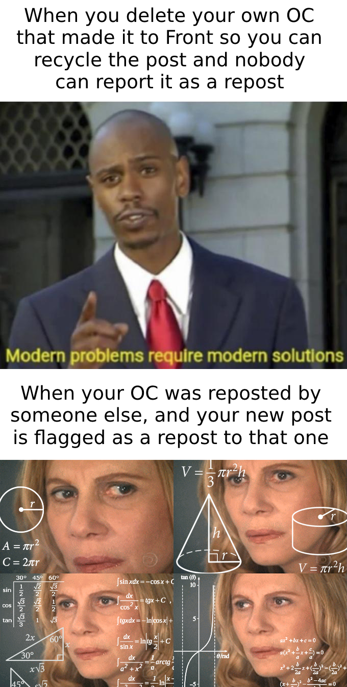 Not actually though. Reposts are the big gay.