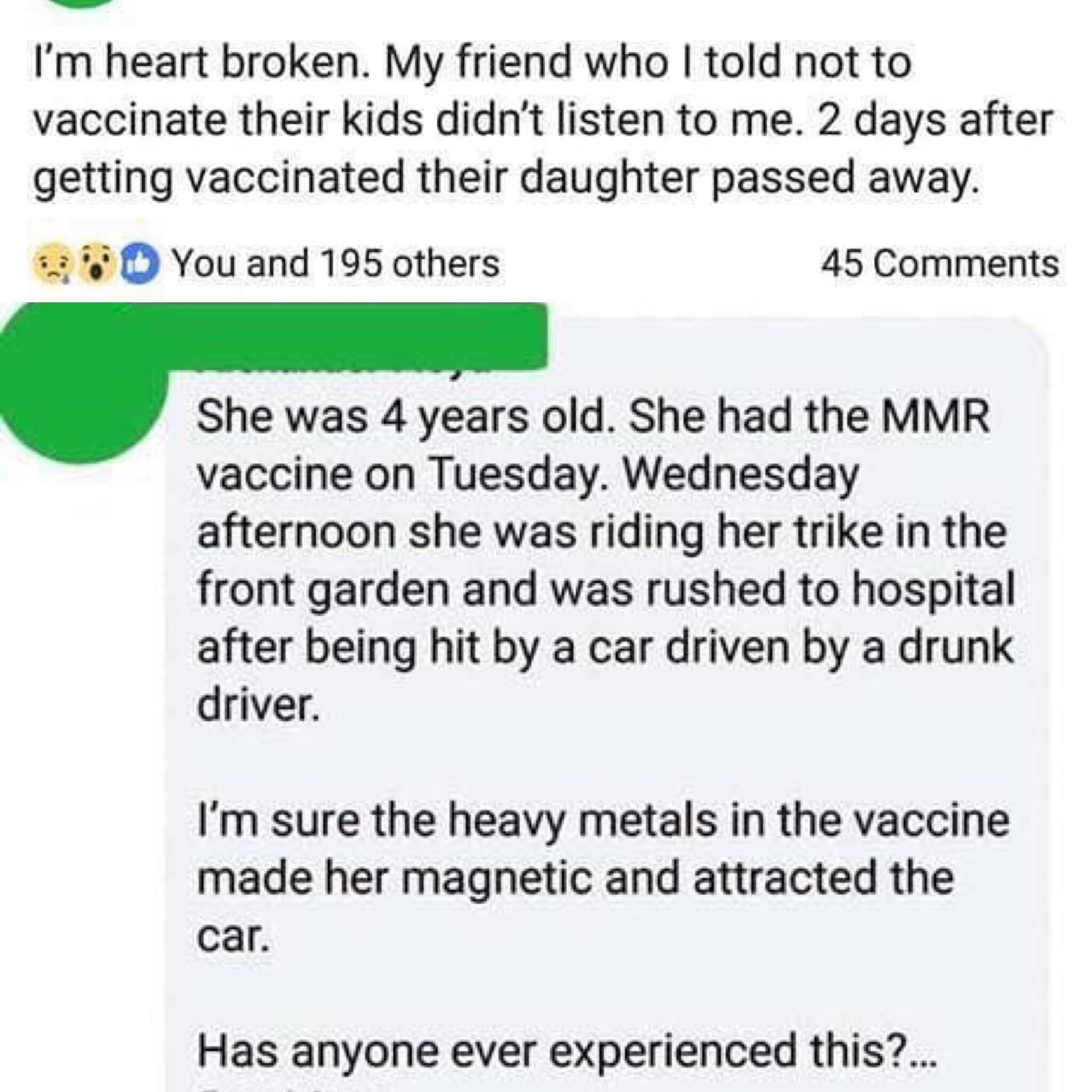 Solid argument from anti-vaxers