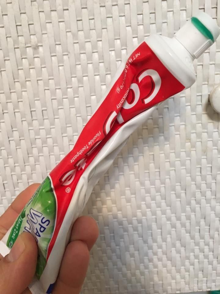 My wife squeezes toothpaste like this. I’m thinking divorce is the only option.