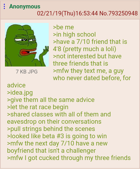 Anon starts a race