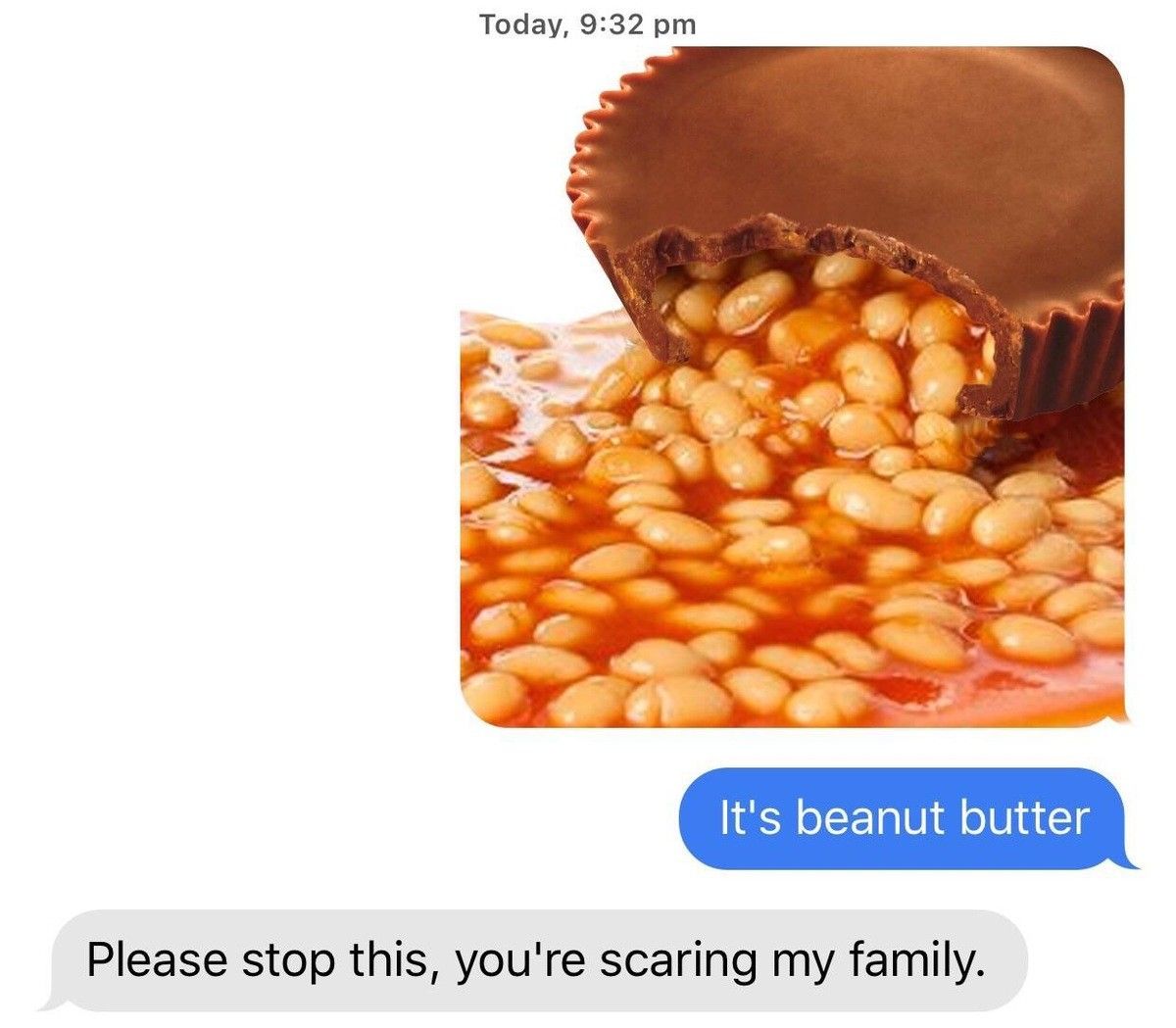 Wait 'till he realizes his family has been replaced with beans