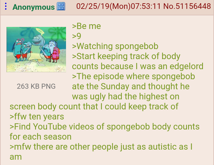 Anon watches Spongebob