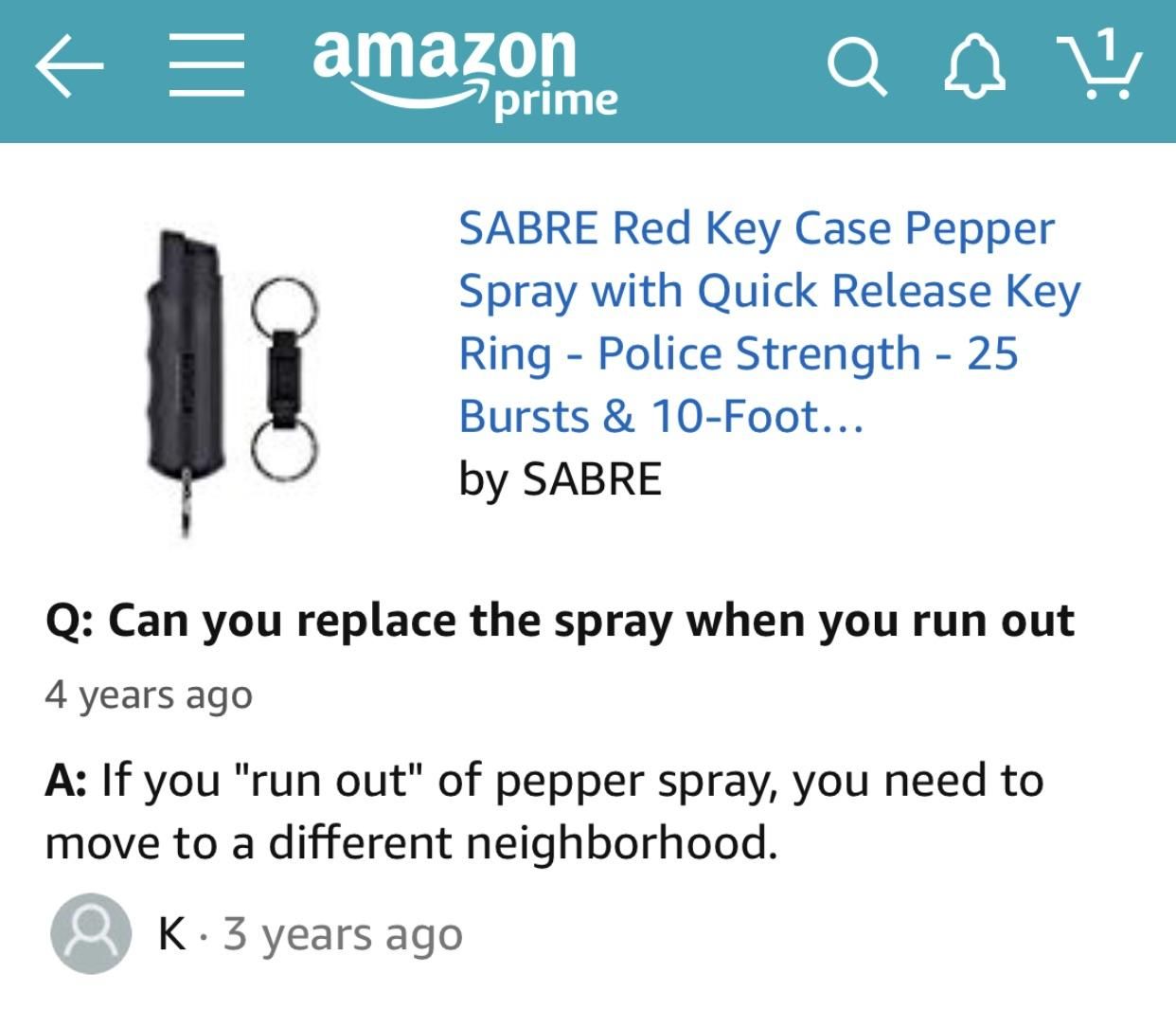 Reusable pepper spray