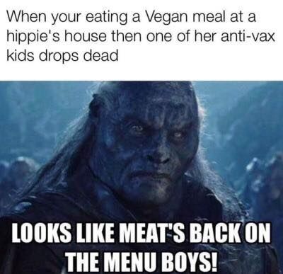 Epic vegan moment