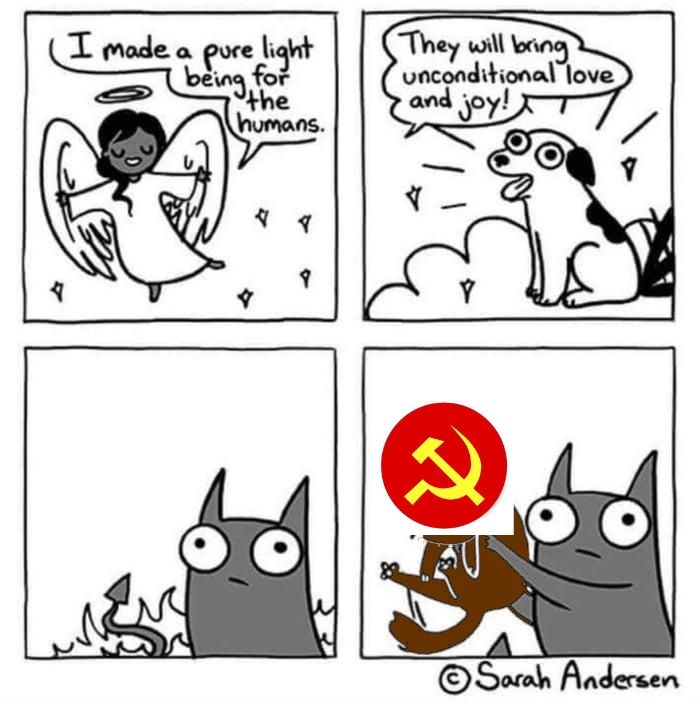 Personally as a pagan, communism was given to us by Typhon's wicked mother