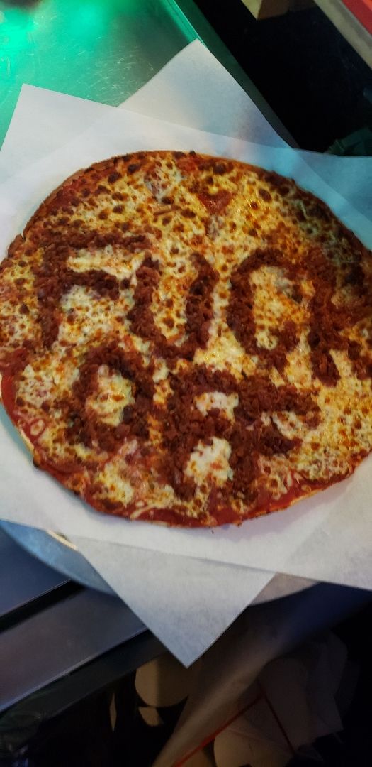 I'm moving to a different state and ordered a pizza at my regular pizza place. This is how they said goodbye.