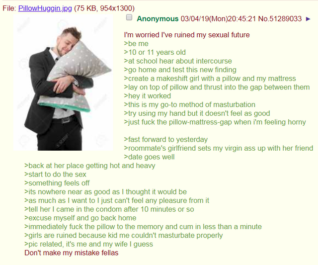 Anon and his pillow
