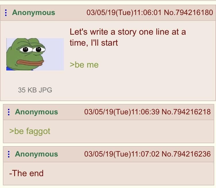 Anon writes a story