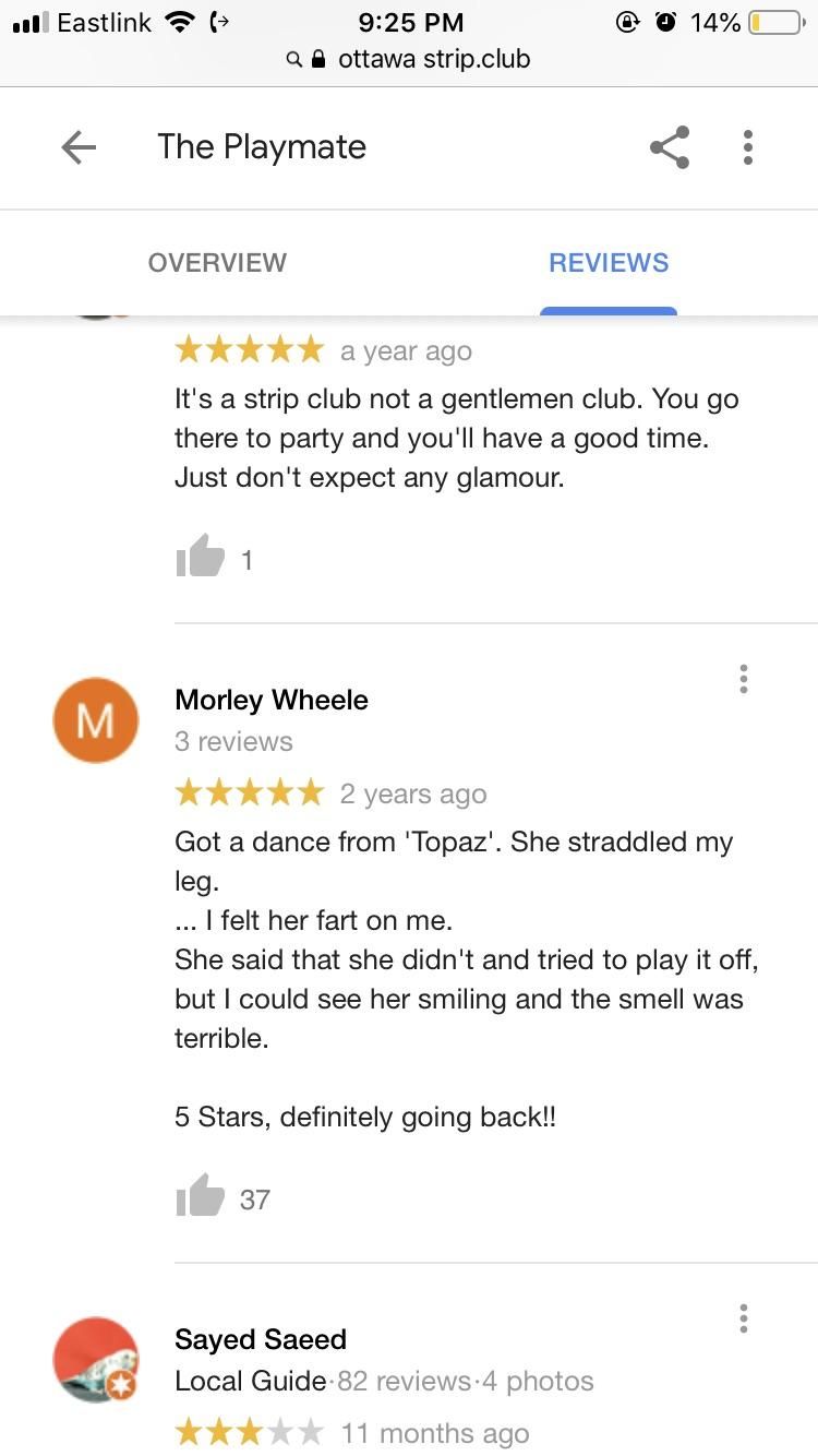 This review for a strip club in Ottawa ON i stumbled on lol