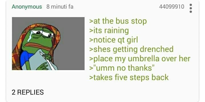 Anon at the bus stop