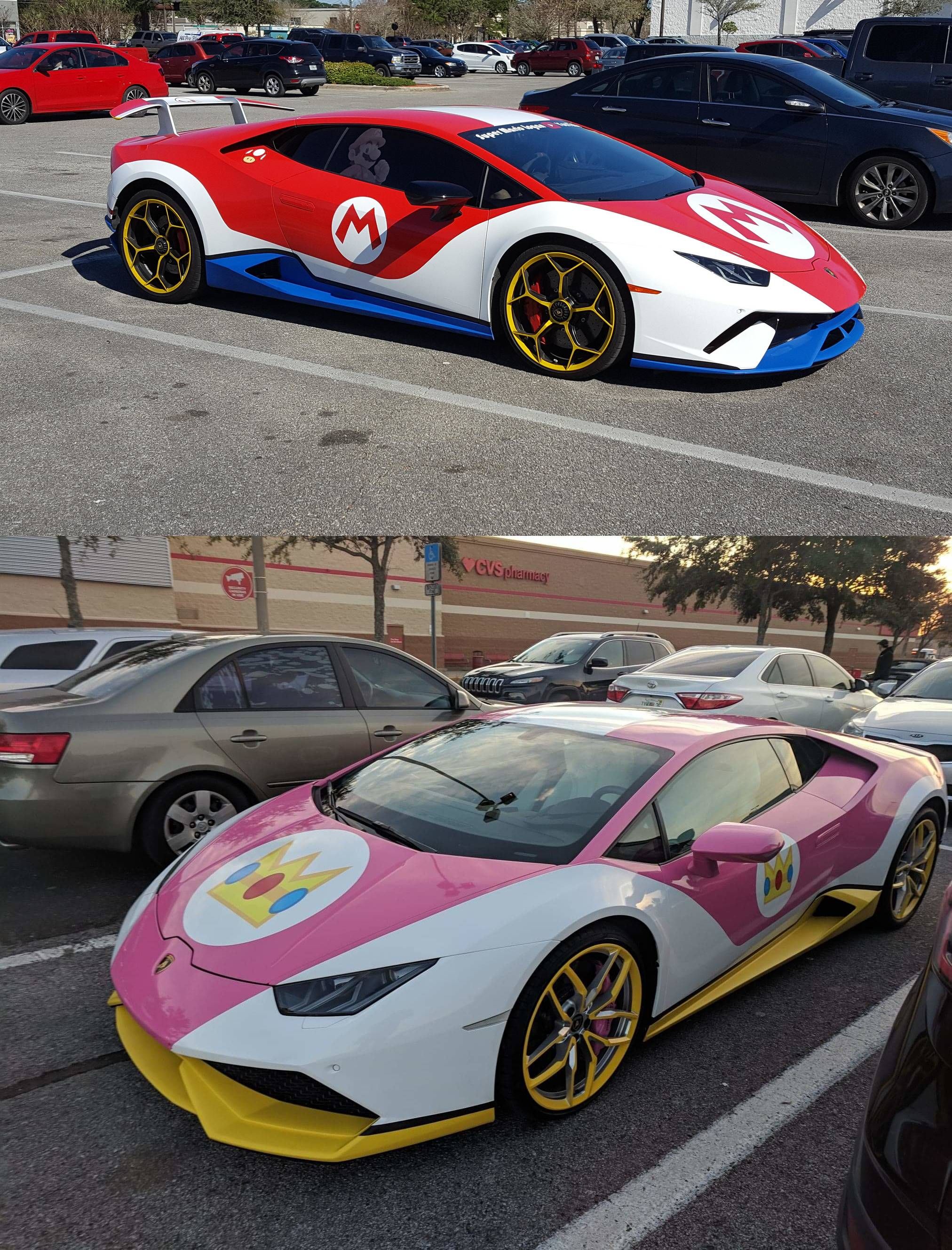 These Mario-themed Lamborghinis