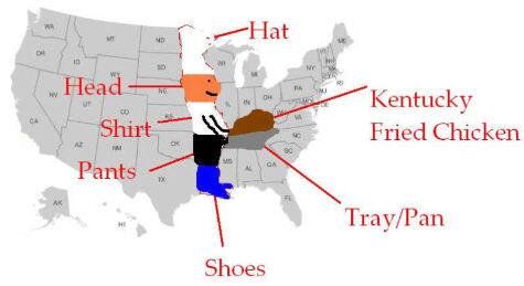 How to find the Kentucky on a US map
